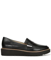 Naturalizer Adiline Leather Slip-On Lightweight Wedge Loafers