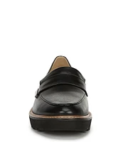 Naturalizer Adiline Leather Slip-On Lightweight Wedge Loafers