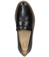 Naturalizer Adiline Leather Slip-On Lightweight Wedge Loafers