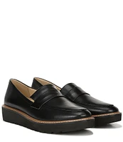 Naturalizer Adiline Leather Slip-On Lightweight Wedge Loafers