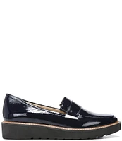 Naturalizer Adiline Patent Leather Slip-On Lightweight Wedge Loafers