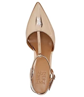 Naturalizer Astrid Metallic Pointed Toe T-Strap Dress Pumps