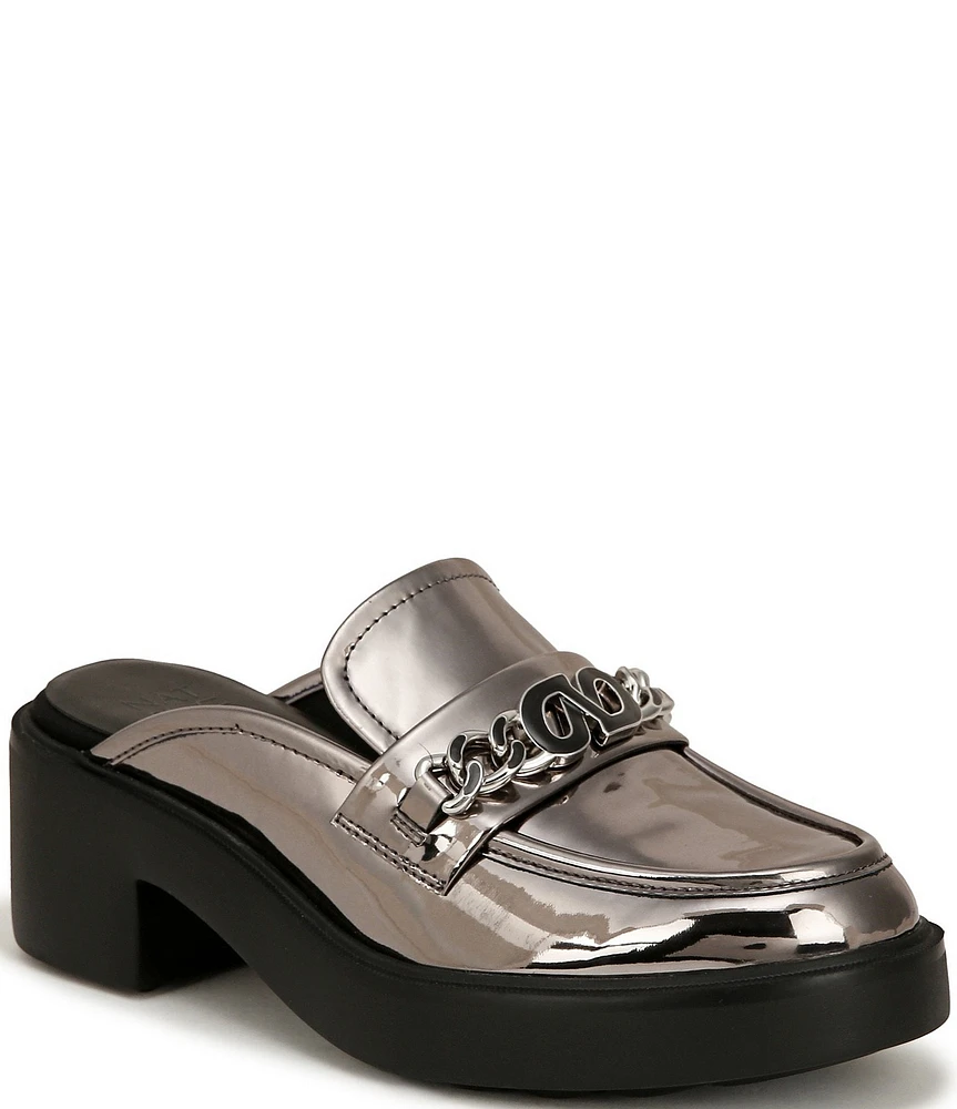 Naturalizer Ayden Patent Leather Chain-Link Mules