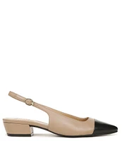 Naturalizer Banks Leather Cap Toe Slingback Dress Pumps