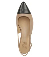 Naturalizer Banks Leather Cap Toe Slingback Dress Pumps