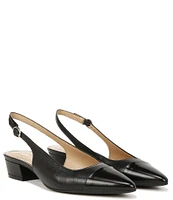 Naturalizer Banks Leather Cap Toe Slingback Dress Pumps