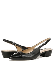 Naturalizer Banks Leather Cap Toe Slingback Dress Pumps