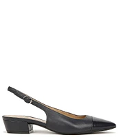 Naturalizer Banks Leather Cap Toe Slingback Dress Pumps