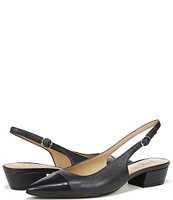 Naturalizer Banks Leather Cap Toe Slingback Dress Pumps