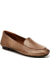 Naturalizer Bashful Metallic Leather Slip On Loafers