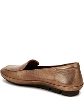 Naturalizer Bashful Metallic Leather Slip On Loafers