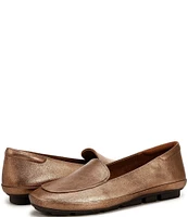 Naturalizer Bashful Metallic Leather Slip On Loafers