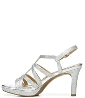 Naturalizer Baylor Glitter Strappy Platform Dress Sandals