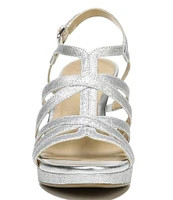 Naturalizer Baylor Glitter Strappy Platform Dress Sandals