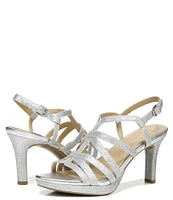 Naturalizer Baylor Glitter Strappy Platform Dress Sandals