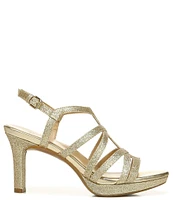 Naturalizer Baylor Glitter Strappy Platform Dress Sandals