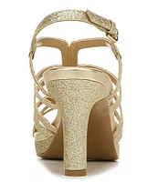 Naturalizer Baylor Glitter Strappy Platform Dress Sandals