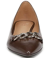 Naturalizer Becca Chain Detail Leather Heeled Flats