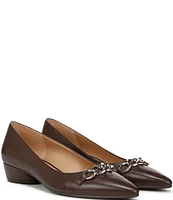 Naturalizer Becca Chain Detail Leather Heeled Flats