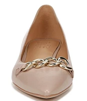 Naturalizer Becca Chain Detail Leather Heeled Flats