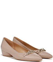 Naturalizer Becca Chain Detail Leather Heeled Flats