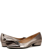 Naturalizer Becca Chain Detail Metallic Flats