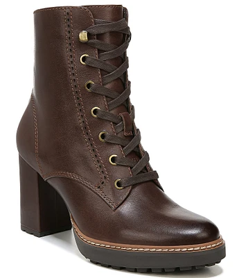 Naturalizer Callie Lace Up Leather Booties