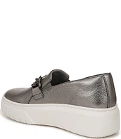 Naturalizer Daphne Leather Chain Strap Platform Slip-On Sneakers