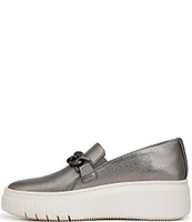 Naturalizer Daphne Leather Chain Strap Platform Slip-On Sneakers