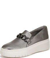 Naturalizer Daphne Leather Chain Strap Platform Slip-On Sneakers