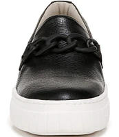 Naturalizer Daphne Leather Chain Strap Platform Slip-On Sneakers