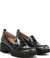 Naturalizer Darry Brushed Metallic Leather Lug Sole Loafer