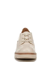 Naturalizer Darry Lace-Up Leather Lightweight Lug Sole Platform Oxford Loafers