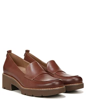 Naturalizer Darry Leather Lightweight Lug Sole Platform Loafers