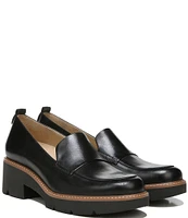 Naturalizer Darry Leather Lightweight Lug Sole Platform Loafers