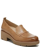 Naturalizer Darry Leather Lightweight Lug Sole Platform Loafers