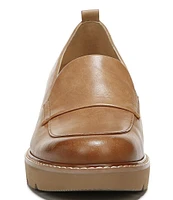 Naturalizer Darry Leather Lightweight Lug Sole Platform Loafers