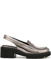 Naturalizer Darry Metallic Patent Lug Sole Slingback Loafers