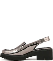 Naturalizer Darry Metallic Patent Lug Sole Slingback Loafers