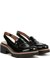 Naturalizer Darry Patent Lug Sole Slingback Penny Loafers