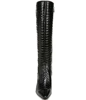 Naturalizer Deesha Leather Crocodile Knee High Boots