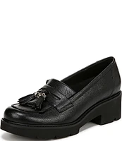 Naturalizer Desmond Leather Tassel Detail Lightweight Platform Lug Sole Loafers