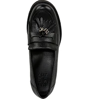 Naturalizer Desmond Leather Tassel Detail Lightweight Platform Lug Sole Loafers