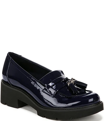 Naturalizer Desmond Patent Tassel Lightweight Lug Sole Loafers