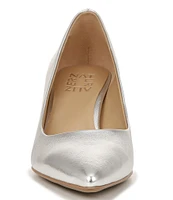 Naturalizer Everly Metallic Leather Kitten Heel Pumps