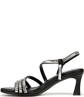 Naturalizer Galaxy Satin Jewel Embellished Strappy Dress Sandals