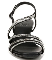 Naturalizer Galaxy Satin Jewel Embellished Strappy Dress Sandals