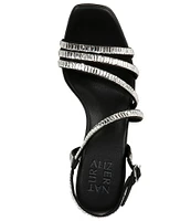 Naturalizer Galaxy Satin Jewel Embellished Strappy Dress Sandals