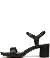 Naturalizer Izzy Leather Ankle Strap Block Heel Sandals