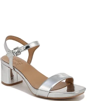 Naturalizer Izzy Leather Ankle Strap Block Heel Sandals